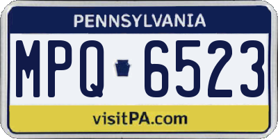PA license plate MPQ6523