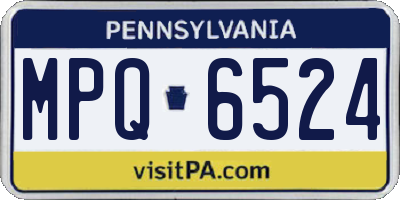 PA license plate MPQ6524