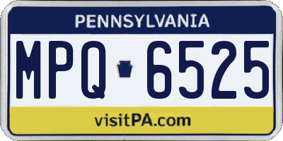 PA license plate MPQ6525