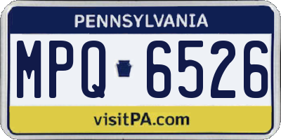 PA license plate MPQ6526