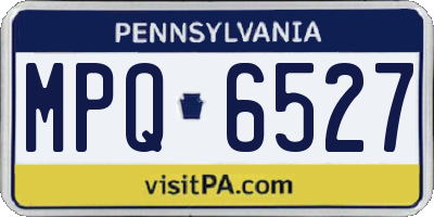 PA license plate MPQ6527