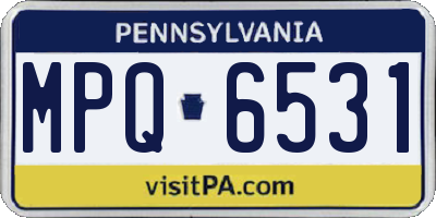 PA license plate MPQ6531