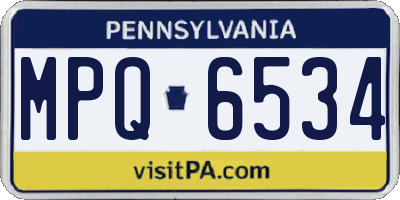 PA license plate MPQ6534