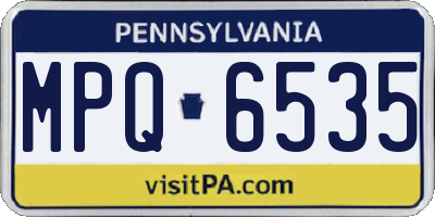 PA license plate MPQ6535