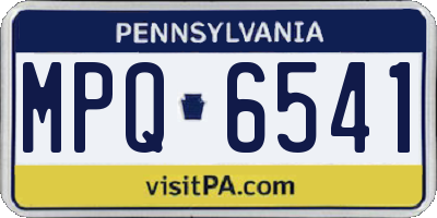 PA license plate MPQ6541