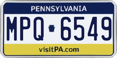 PA license plate MPQ6549