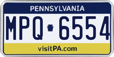 PA license plate MPQ6554