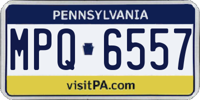 PA license plate MPQ6557
