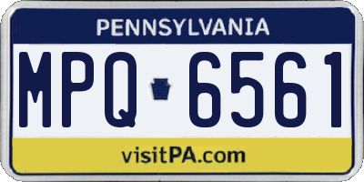 PA license plate MPQ6561