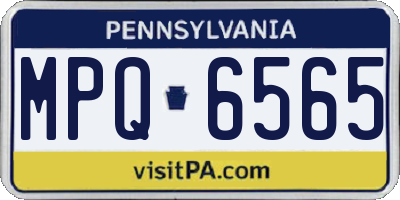 PA license plate MPQ6565