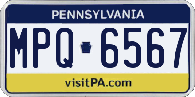 PA license plate MPQ6567