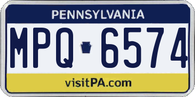 PA license plate MPQ6574