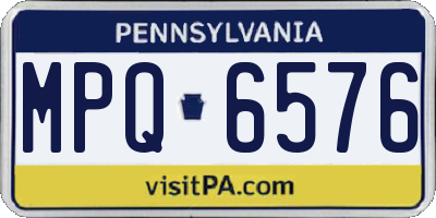 PA license plate MPQ6576