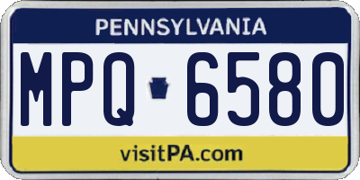 PA license plate MPQ6580