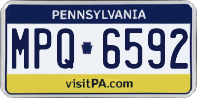 PA license plate MPQ6592