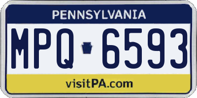 PA license plate MPQ6593