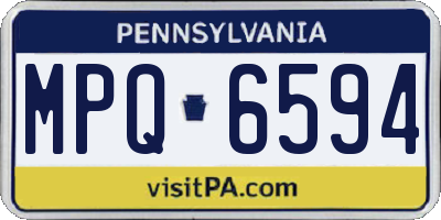 PA license plate MPQ6594