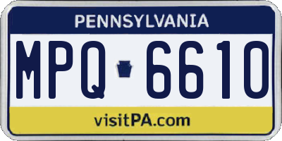 PA license plate MPQ6610