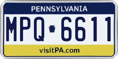 PA license plate MPQ6611