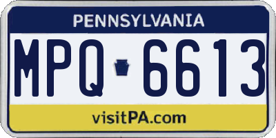 PA license plate MPQ6613