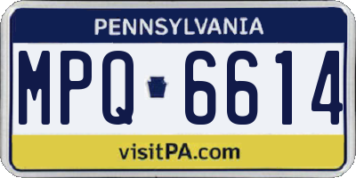 PA license plate MPQ6614