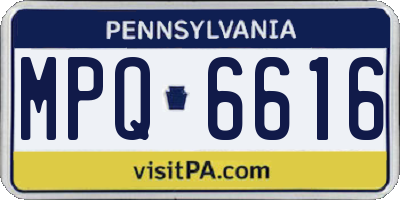 PA license plate MPQ6616