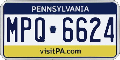 PA license plate MPQ6624