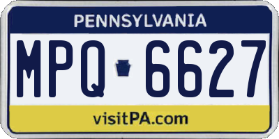 PA license plate MPQ6627