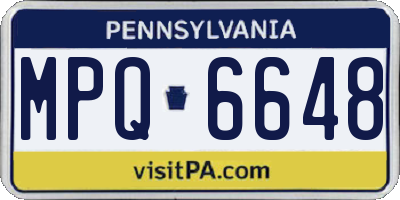 PA license plate MPQ6648