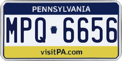 PA license plate MPQ6656