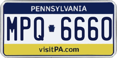 PA license plate MPQ6660