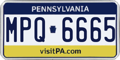 PA license plate MPQ6665