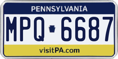 PA license plate MPQ6687