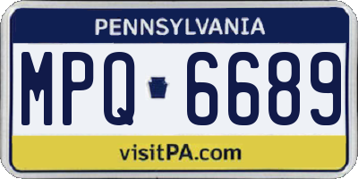 PA license plate MPQ6689