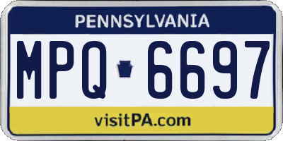 PA license plate MPQ6697