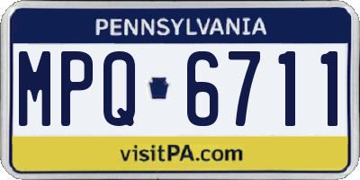 PA license plate MPQ6711