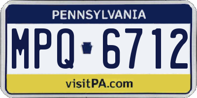 PA license plate MPQ6712