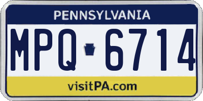 PA license plate MPQ6714