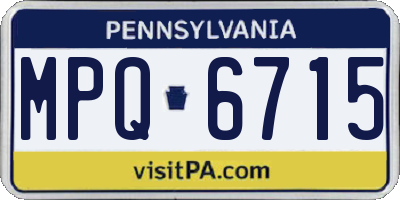 PA license plate MPQ6715