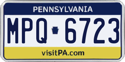 PA license plate MPQ6723