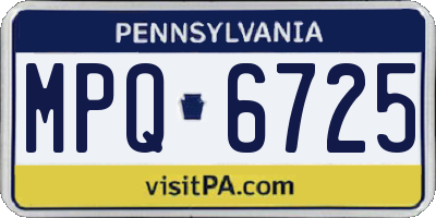 PA license plate MPQ6725