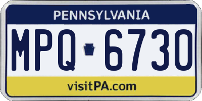 PA license plate MPQ6730