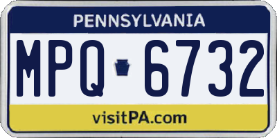 PA license plate MPQ6732