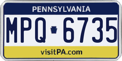 PA license plate MPQ6735