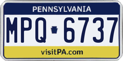 PA license plate MPQ6737