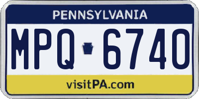 PA license plate MPQ6740