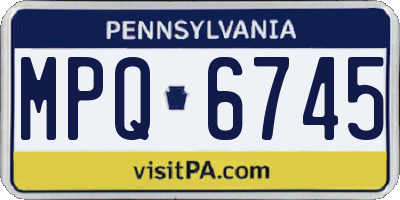 PA license plate MPQ6745