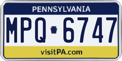 PA license plate MPQ6747