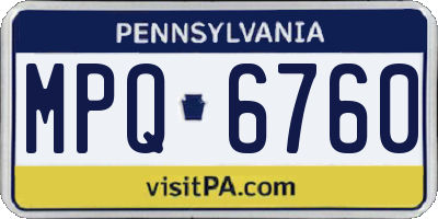 PA license plate MPQ6760