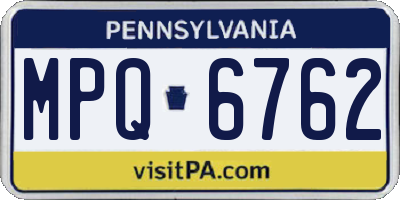 PA license plate MPQ6762